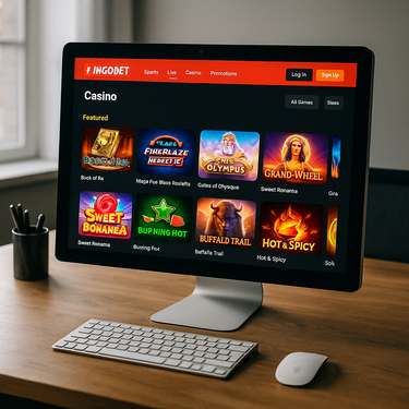 IngoBet - Design und Benutzeroberfläche - Desktop Ansicht